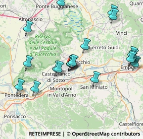 Mappa Via Provinciale Francesca Nord, 56029 Santa Croce sull'Arno PI, Italia (8.6985)