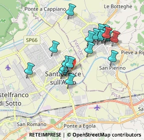 Mappa Via Provinciale Francesca Nord, 56029 Santa Croce sull'Arno PI, Italia (1.654)