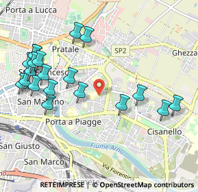 Mappa Via Giovanni Rosini, 56124 Pisa PI, Italia (1.215)