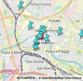 Mappa Via S. Martino, 56125 Pisa PI, Italia (0.66417)