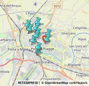 Mappa Piazza Bartolo da Sassoferrato, 56124 Pisa PI, Italia (1.18417)