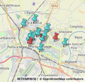 Mappa Piazza Bartolo da Sassoferrato, 56124 Pisa PI, Italia (1.176)