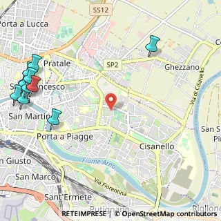 Mappa Via Clemente Merlo, 56124 Pisa PI, Italia (1.68182)