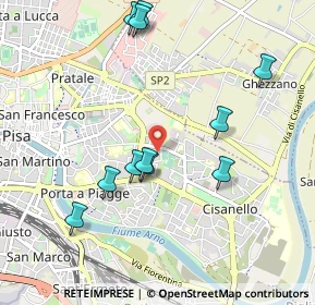 Mappa Via Clemente Merlo, 56124 Pisa PI, Italia (1.04727)