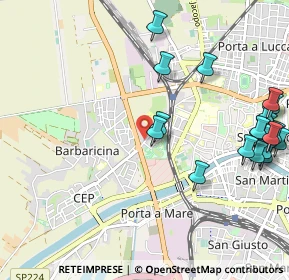 Mappa Via Ciro Ravenna, 56122 Pisa PI, Italia (1.3665)