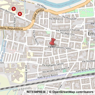Mappa Via Benvenuto Cellini, 85, 50053 Empoli, Firenze (Toscana)