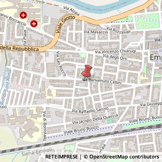 Mappa Via Benvenuto Cellini, 89, 50053 Empoli, Firenze (Toscana)