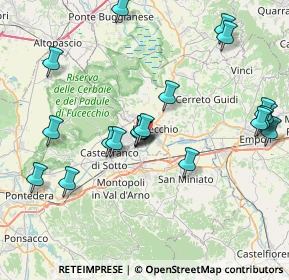 Mappa Via delle Confina di Fucecchio, 56029 Santa Croce sull'Arno PI, Italia (8.743)