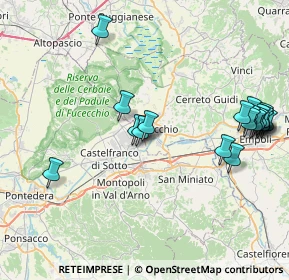 Mappa Via delle Confina di Fucecchio, 56029 Santa Croce sull'Arno PI, Italia (9.563)