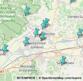 Mappa Via delle Confina di Fucecchio, 56029 Santa Croce sull'Arno PI, Italia (5.82)
