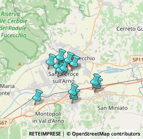 Mappa Via delle Confina di Fucecchio, 56029 Santa Croce sull'Arno PI, Italia (2.47917)