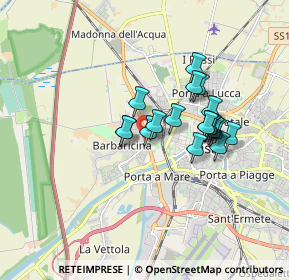 Mappa Via Primo Maggio, 56122 Pisa PI, Italia (1.37368)