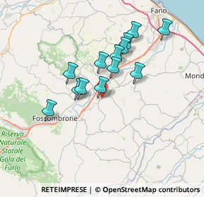 Mappa Via Bagnara, 61038 Orciano di Pesaro PU, Italia (6.05385)