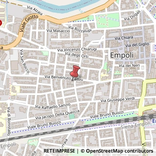 Mappa Via Benvenuto Cellini, 59, 50053 Empoli, Firenze (Toscana)