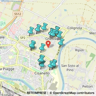 Mappa Via Alessandro Volta Ghezzano, 56017 San Giuliano Terme PI, Italia (0.7495)