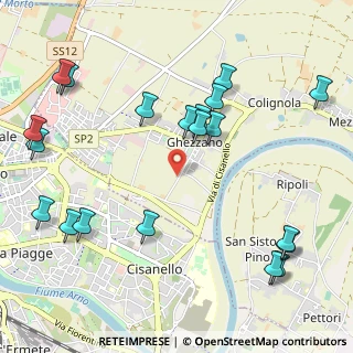 Mappa Via Alessandro Volta Ghezzano, 56017 San Giuliano Terme PI, Italia (1.34)
