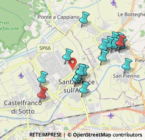 Mappa Via dei Caduti Dell'Arma dei Carabinieri, 56029 Santa Croce sull'Arno PI, Italia (1.8395)