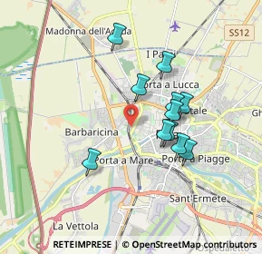 Mappa Via Vanni Turino, 56122 Pisa PI, Italia (1.51909)