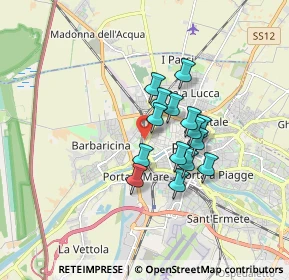 Mappa Via Vanni Turino, 56122 Pisa PI, Italia (1.24933)