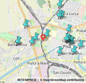 Mappa Via Vanni Turino, 56122 Pisa PI, Italia (1.11421)