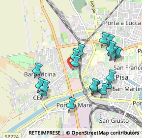 Mappa Via Andrea Pisano, 56122 Pisa PI, Italia (0.971)