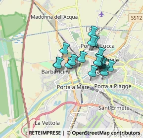 Mappa Via Andrea Pisano, 56122 Pisa PI, Italia (1.24579)