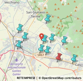 Mappa Via Santa Lucia, 56023 Cascina PI, Italia (3.73727)