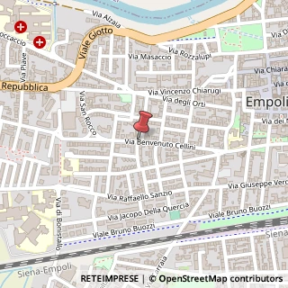 Mappa Via Benvenuto Cellini,  74, 50053 Empoli, Firenze (Toscana)