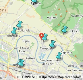 Mappa Via Niccolò Copernico, 56017 San Giuliano Terme PI, Italia (2.42636)