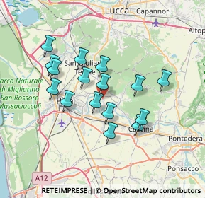 Mappa Via Niccolò Copernico, 56017 San Giuliano Terme PI, Italia (6.2575)