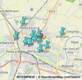 Mappa Via Felice Tribolati, 56127 Pisa PI, Italia (1.35727)