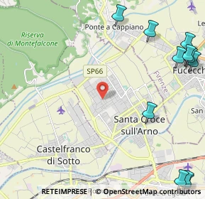 Mappa Via Sicilia, 56029 Santa Croce sull'Arno PI, Italia (3.74077)