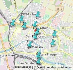 Mappa Piazza San Francesco, 56127 Pisa PI, Italia (0.90385)