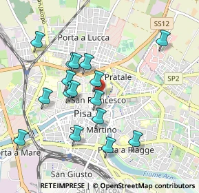 Mappa Piazza San Francesco, 56127 Pisa PI, Italia (0.93938)