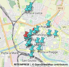 Mappa Via Tinti, 56127 Pisa PI, Italia (0.849)