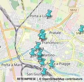 Mappa Via Tinti, 56127 Pisa PI, Italia (0.91083)