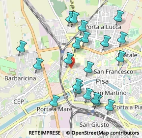 Mappa Via Risorgimento, 56124 Pisa PI, Italia (1.0645)