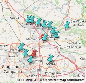 Mappa Via Vairano, 81025 Marcianise CE, Italia (7.09733)