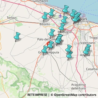 Mappa Via Estramurale, 70020 Binetto BA, Italia (9.149)