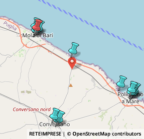 Mappa Strada Provinciale, 70042 Mola di Bari BA, Italia (6.34067)