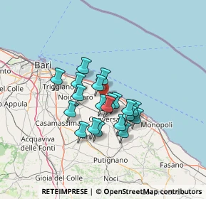 Mappa C.da Spinazzo, 70042 Mola di Bari BA, Italia (10.3515)