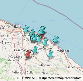 Mappa C.da Spinazzo, 70042 Mola di Bari BA, Italia (9.63)