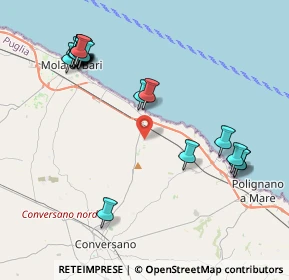 Mappa Viale Laffione, 70014 Conversano BA, Italia (5.128)