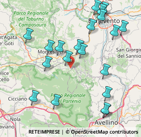 Mappa Via Iardino di sopra, 82017 Pannarano BN, Italia (9.807)