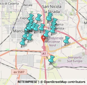 Mappa A1 Milano - Napoli, 81025 Marcianise CE, Italia (1.657)