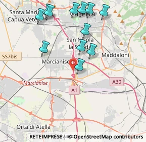 Mappa A1 Milano - Napoli, 81025 Marcianise CE, Italia (4.7375)