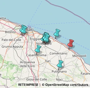 Mappa Via Capellini, 70016 Noicattaro BA, Italia (8.54083)