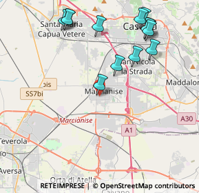 Mappa Via Monfalcone, 81025 Marcianise CE, Italia (5.05385)