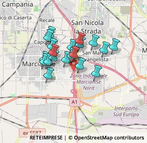 Mappa Milano - Napoli, 81025 Marcianise CE, Italia (1.3865)