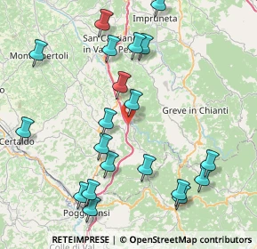 Mappa Raccordo Autostradale Firenze - Siena, 50028 Tavarnelle Val di Pesa FI, Italia (9.53)